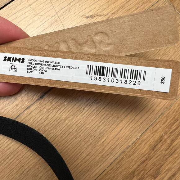 NEW Skims Women's 32DDD Smoothing Intimates Full Coverage Lightly Lined Bra ONYX - Picture 4 of 11